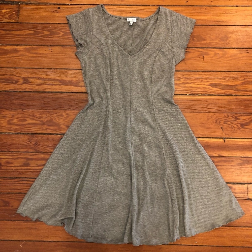 Grey fit and flare t-shirt dress!